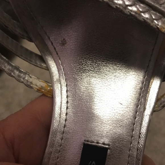 Caparros Silver Rhinestone Strappy Sandal - Picture 5 of 5